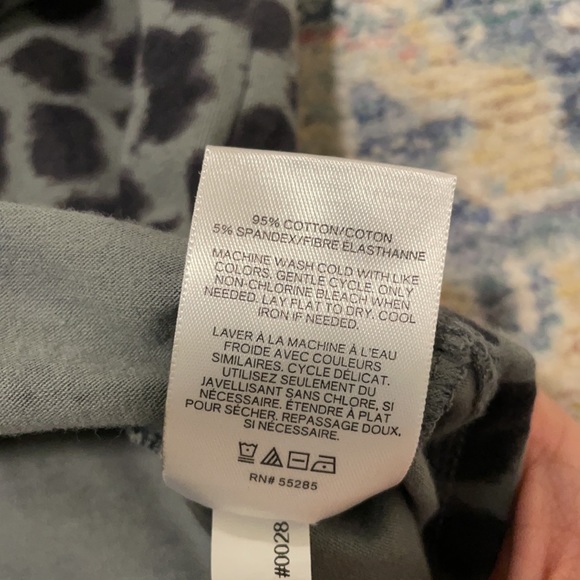 Green grayish strapless leopard top - Picture 5 of 6